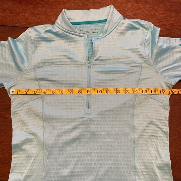 Under Armour Cold Gear Morning Mile 1/4 Zip Fitted Top Size Medium - Picture 11 of 12